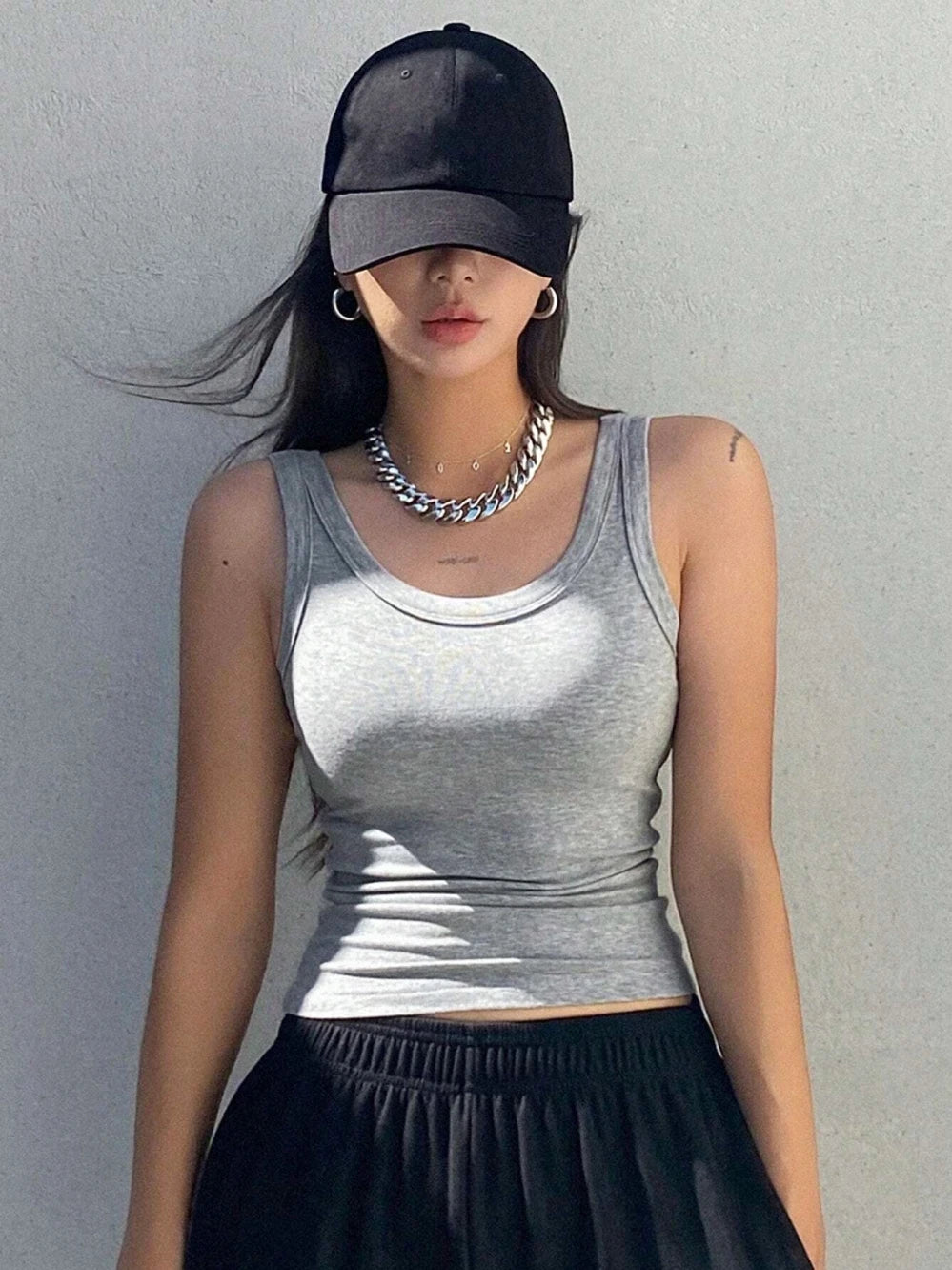 Camisole Tank Soft Top For Women Outfits Tank Top Knitted Bottom Shirt And Sleeveless Top For Outerwear