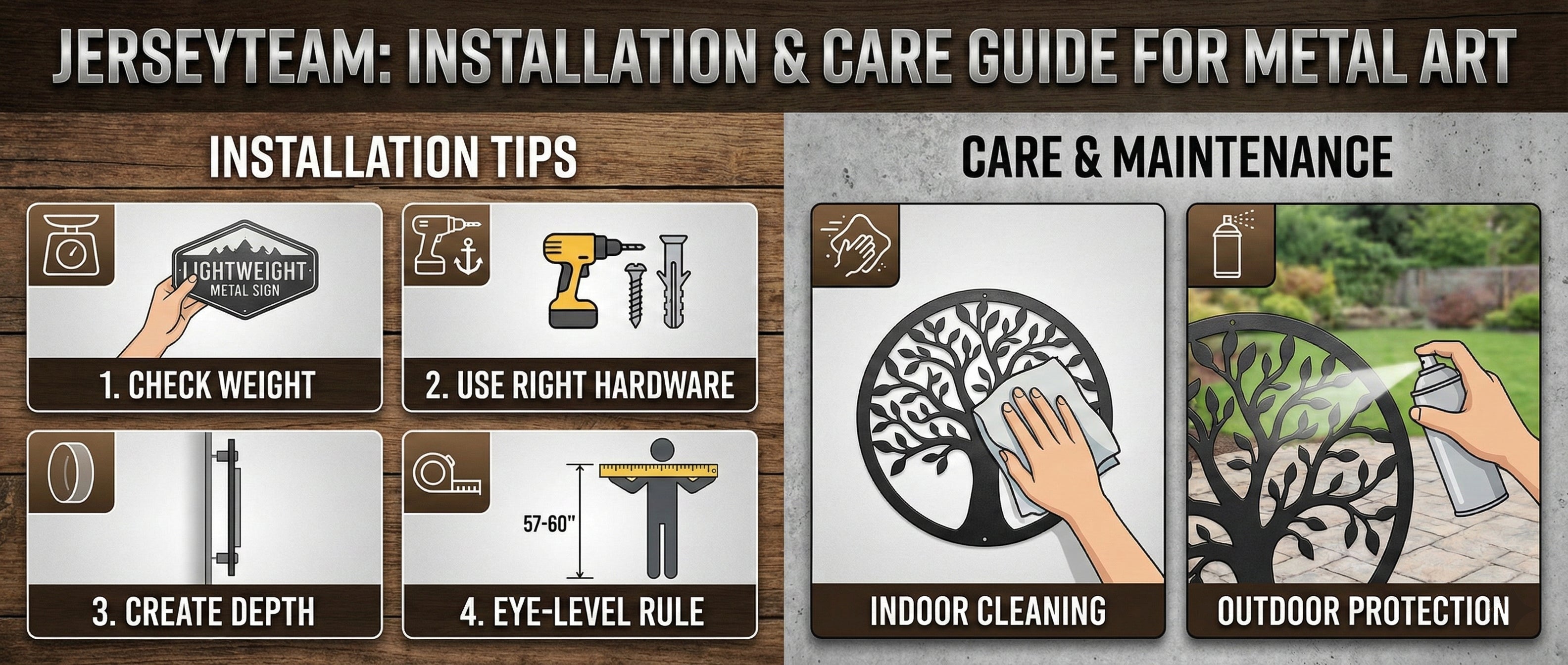 A Simple Guide to Hanging and Caring for Your Metal Wall Art