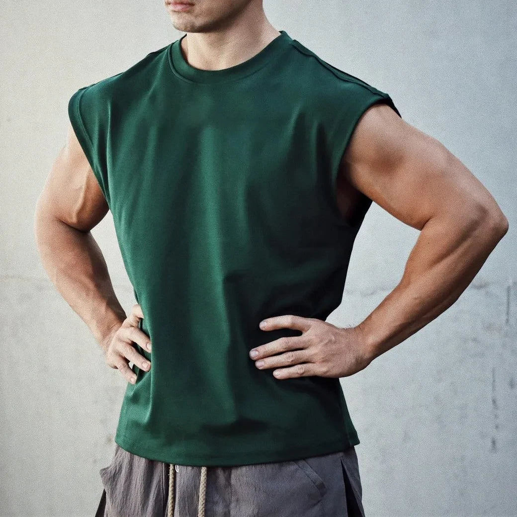 Sport T-shirt Bodybuilding Slim Shirts Sleeveless Tank Tops Gym Workout Shirt Men Sportwear Loose