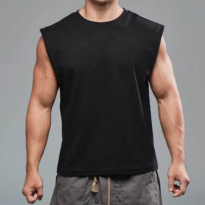 Sport T-shirt Bodybuilding Slim Shirts Sleeveless Tank Tops Gym Workout Shirt Men Sportwear Loose