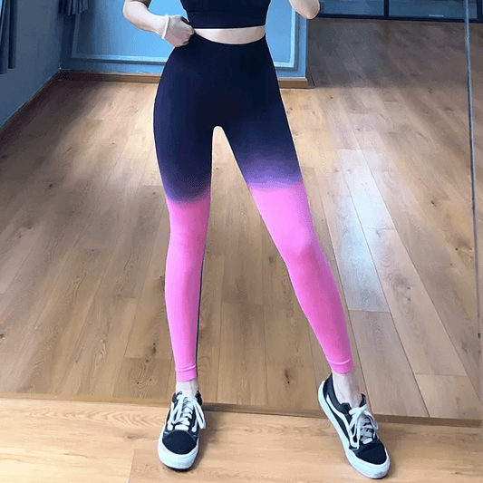 Gradual Honey Peach Hip High Waist Fitness Legging Abdomen Shrinking Hip Lifting Yoga Pants Running Training Elastic Sport Tight