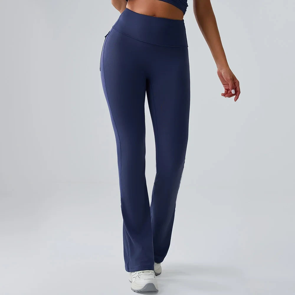 Sport Bell-bottoms Women Yoga Pants Workout Flared Yoga Pants High Waist Wide Leg Pants Push Up Woman Tight Fitness Gym Leggings