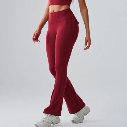 Sport Bell-bottoms Women Yoga Pants Workout Flared Yoga Pants High Waist Wide Leg Pants Push Up Woman Tight Fitness Gym Leggings