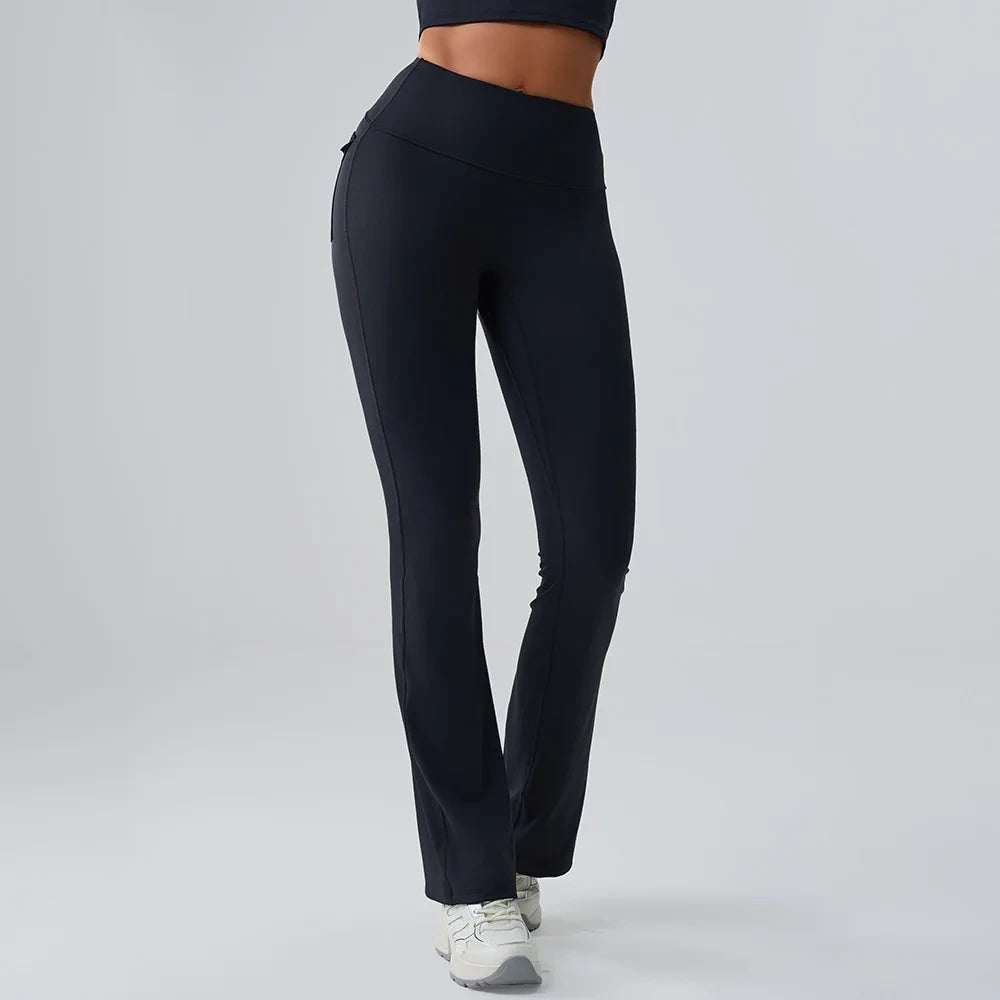 Sport Bell-bottoms Women Yoga Pants Workout Flared Yoga Pants High Waist Wide Leg Pants Push Up Woman Tight Fitness Gym Leggings