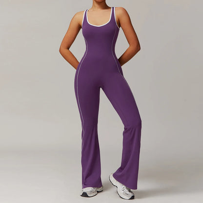 Women Bodysuits Sport Set Fitness Jumpsuit Backless Bodysuit Yoga Suit Women's Gym PushUp Workout Clothes Romper Sportswear