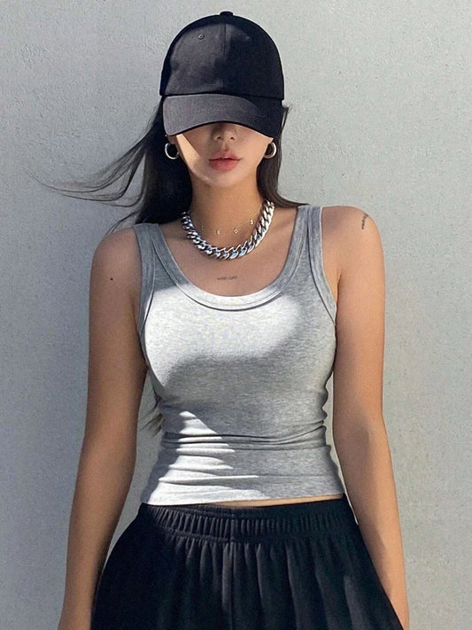 Camisole Tank Soft Top For Women Outfits Tank Top Knitted Bottom Shirt And Sleeveless Top For Outerwear