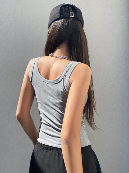 Camisole Tank Soft Top For Women Outfits Tank Top Knitted Bottom Shirt And Sleeveless Top For Outerwear