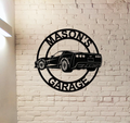 Custom Car Sign,Personalized Garage Metal Sign,Corvette Sign,Car Name Sign,Corvette Garage Decor,Name garage sign,Gift for Dad