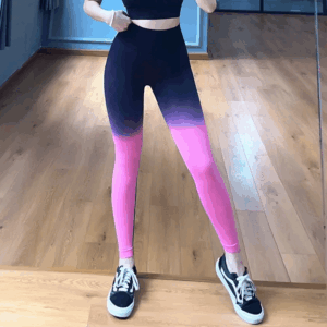 Gradual Honey Peach Hip High Waist Fitness Legging Abdomen Shrinking Hip Lifting Yoga Pants Running Training Elastic Sport Tight