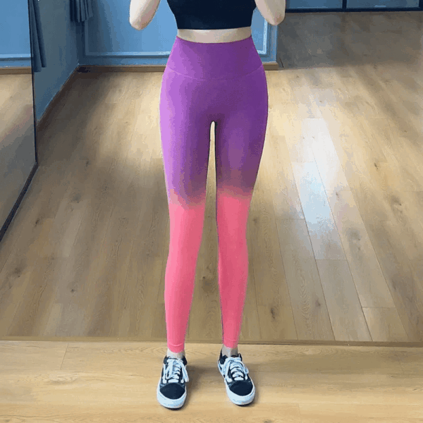 Gradual Honey Peach Hip High Waist Fitness Legging Abdomen Shrinking Hip Lifting Yoga Pants Running Training Elastic Sport Tight - Image 2