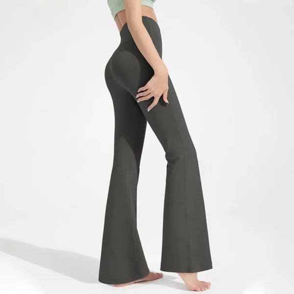 Naked High Waisted Waist Cinching Hip Lifting Fitness Exercise Elastic Bell Bottom Pants Women Casual Outdoor Running Yoga Pants - Image 6
