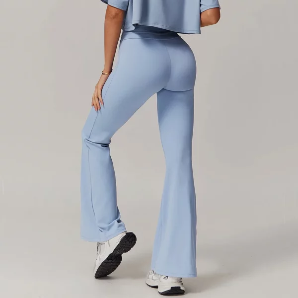 Yoga Pants Sport Leggings Women Bell-bottoms High Waist Wide Leg Pants Push Up Woman Tights Fitness Workout Legging Gym Clothing - Image 3