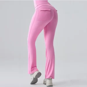 Sport Bell-bottoms Women Yoga Pants Workout Flared Yoga Pants High Waist Wide Leg Pants Push Up Woman Tight Fitness Gym Leggings