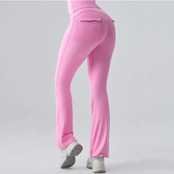 Sport Bell-bottoms Women Yoga Pants Workout Flared Yoga Pants High Waist Wide Leg Pants Push Up Woman Tight Fitness Gym Leggings