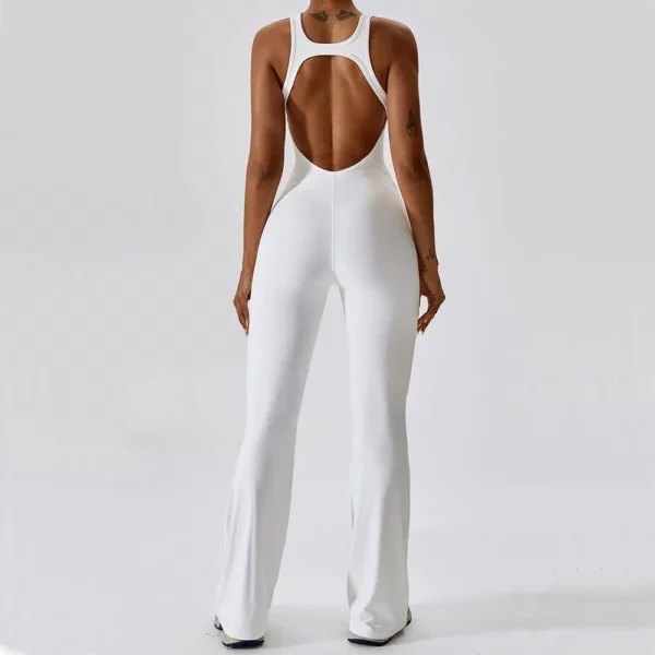Solid Yoga Jumpsuit One Piece Outfit Fitness Bodysuit Workout Clothes for Women Sportwear Women Buttock lifting Set Activewear - Image 3