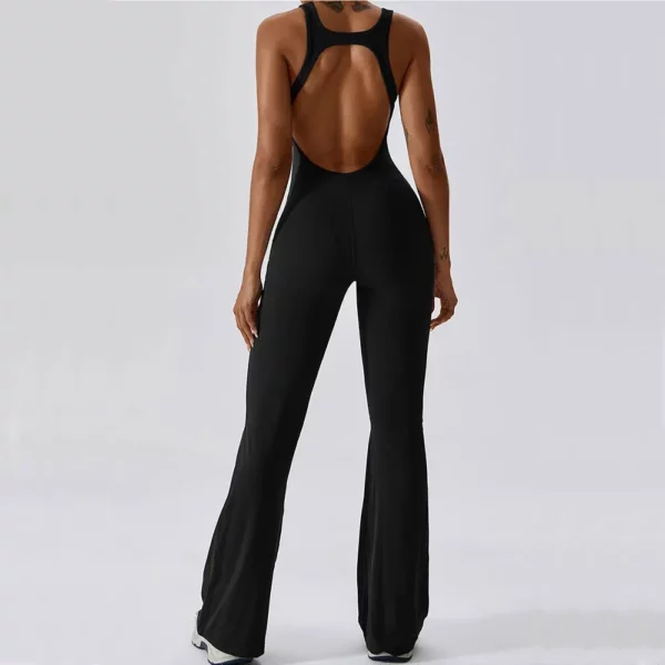Solid Yoga Jumpsuit One Piece Outfit Fitness Bodysuit Workout Clothes for Women Sportwear Women Buttock lifting Set Activewear - Image 5