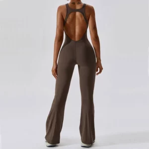 Solid Yoga Jumpsuit One Piece Outfit Fitness Bodysuit Workout Clothes for Women Sportwear Women Buttock lifting Set Activewear