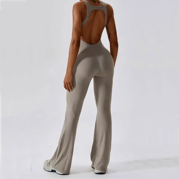Solid Yoga Jumpsuit One Piece Outfit Fitness Bodysuit Workout Clothes for Women Sportwear Women Buttock lifting Set Activewear - Image 4