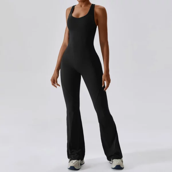 Solid Yoga Jumpsuit One Piece Outfit Fitness Bodysuit Workout Clothes for Women Sportwear Women Buttock lifting Set Activewear - Image 7