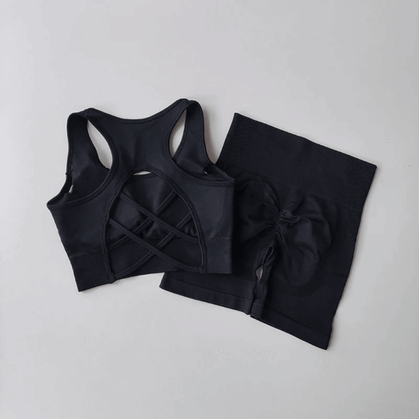 Women's Seamless Yoga Set Sport Bra High Waist Sports Shorts Gym Fitness Sleeveless Workout Suit Sporstwear - Image 10