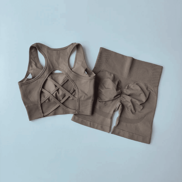 Women's Seamless Yoga Set Sport Bra High Waist Sports Shorts Gym Fitness Sleeveless Workout Suit Sporstwear - Image 8