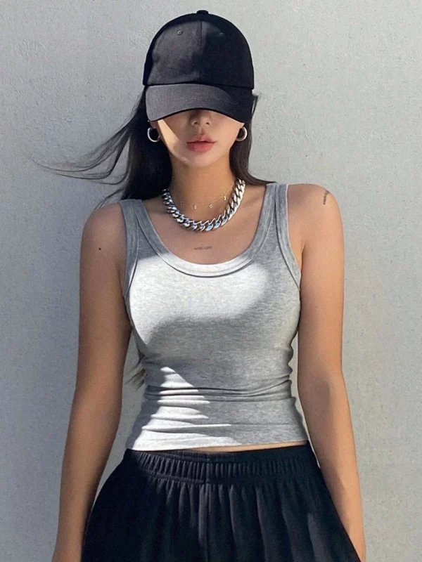Camisole Tank Soft Top For Women Outfits Tank Top Knitted Bottom Shirt And Sleeveless Top For Outerwear
