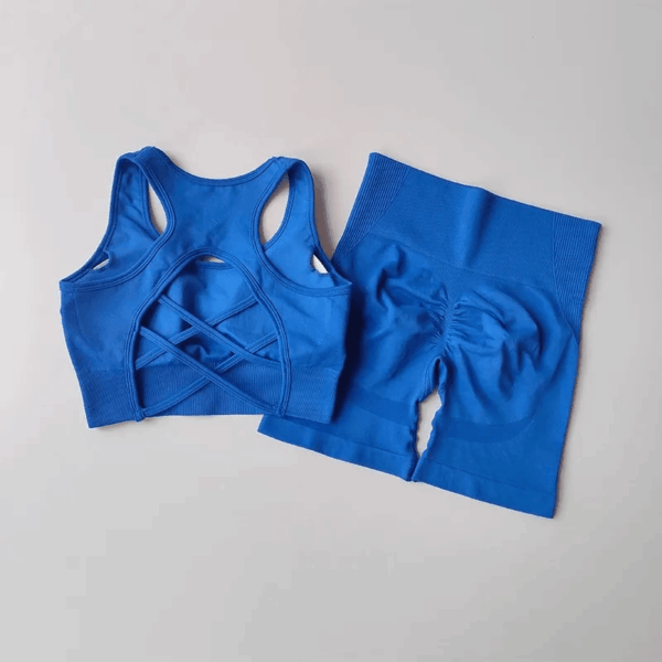 Women's Seamless Yoga Set Sport Bra High Waist Sports Shorts Gym Fitness Sleeveless Workout Suit Sporstwear - Image 6
