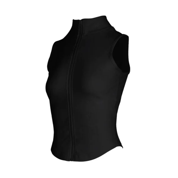 Women Sleeveless Athletic Tank Tops Shirts Full Zip Up T Shirt Slim Fit Yoga Running Sports Tee Shirts Sleeveless Blouse Camisas - Image 4